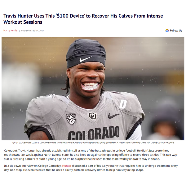 Travis Hunter Uses This ‘$100 Device’ to Recover His Calves From Intense Workout Sessions