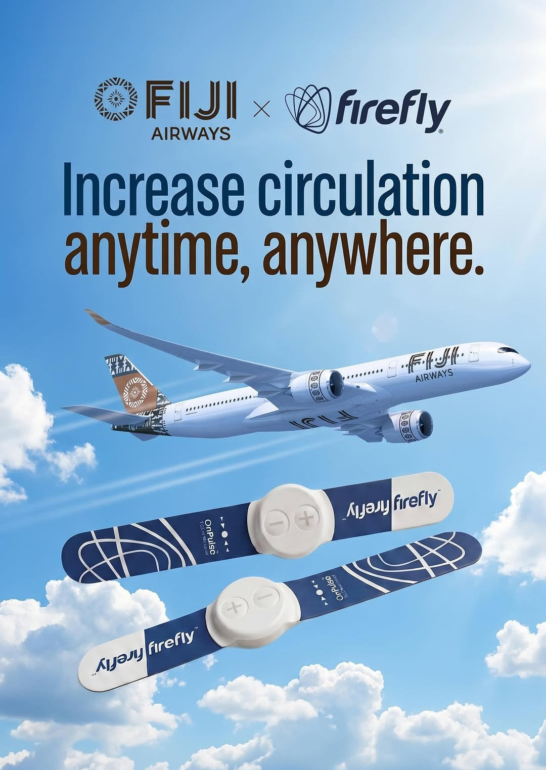 Fiji Airways collaborated with Firefly to offer fliers wearable circulation support for long flights.